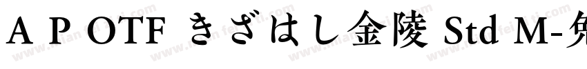 A P OTF きざはし金陵 Std M字体转换